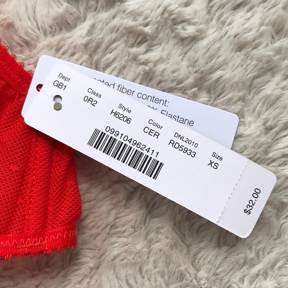 NWT J. Crew scarlet red laced bra - Picture 3 of 7